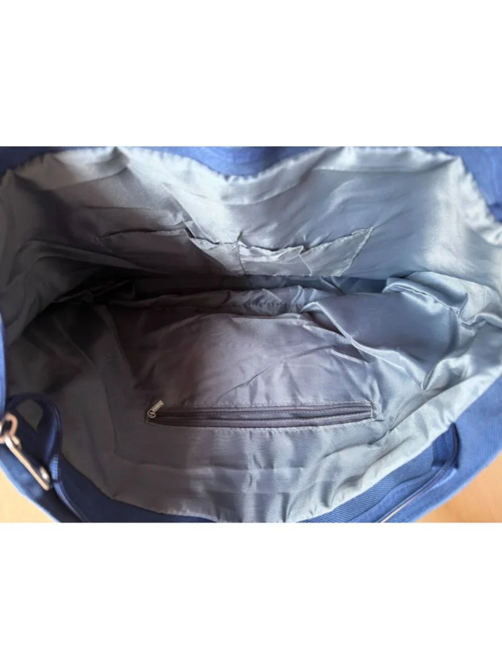 Waterproof Nylon Travel Tote Laptop Work Bag Navy Blue Multi Pocket Organizer